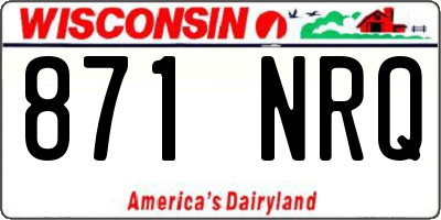 WI license plate 871NRQ