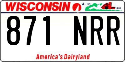 WI license plate 871NRR