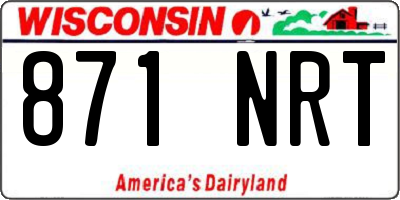 WI license plate 871NRT