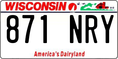 WI license plate 871NRY
