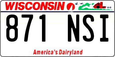 WI license plate 871NSI