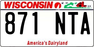 WI license plate 871NTA