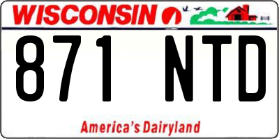 WI license plate 871NTD