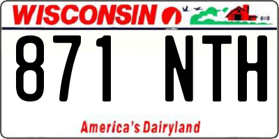 WI license plate 871NTH