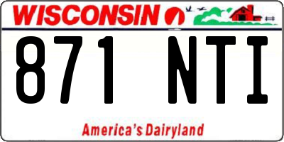 WI license plate 871NTI
