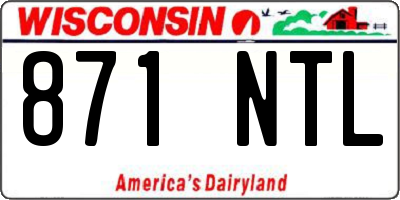 WI license plate 871NTL