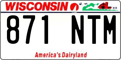 WI license plate 871NTM