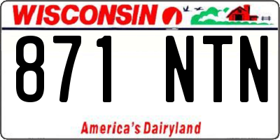 WI license plate 871NTN