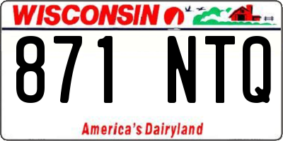 WI license plate 871NTQ