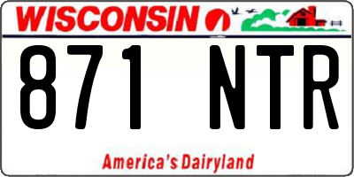 WI license plate 871NTR