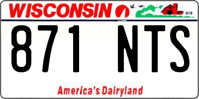 WI license plate 871NTS