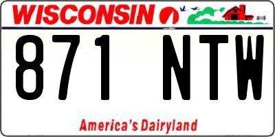WI license plate 871NTW