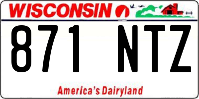 WI license plate 871NTZ