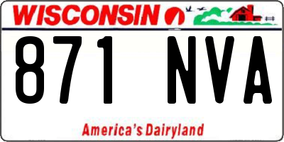 WI license plate 871NVA