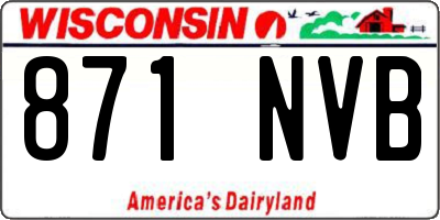 WI license plate 871NVB