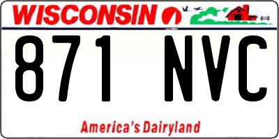 WI license plate 871NVC