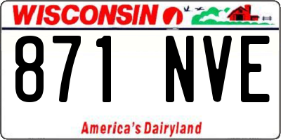 WI license plate 871NVE