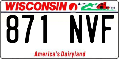WI license plate 871NVF