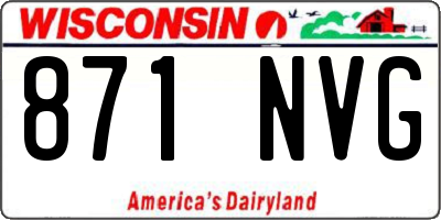 WI license plate 871NVG
