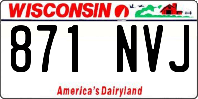 WI license plate 871NVJ