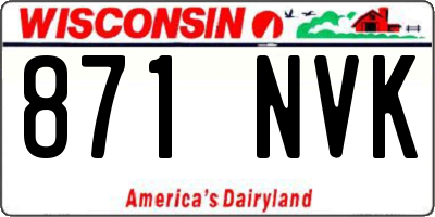 WI license plate 871NVK