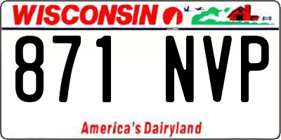 WI license plate 871NVP