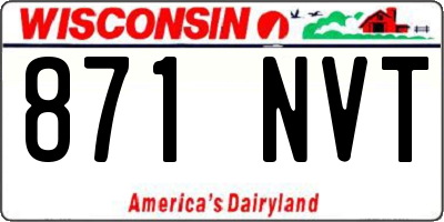 WI license plate 871NVT