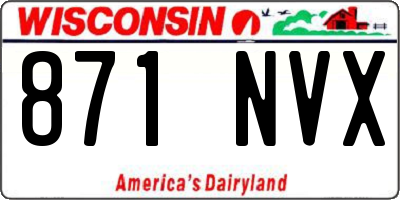 WI license plate 871NVX