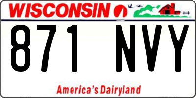 WI license plate 871NVY