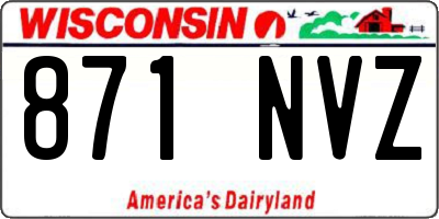 WI license plate 871NVZ