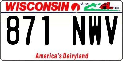 WI license plate 871NWV