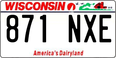 WI license plate 871NXE