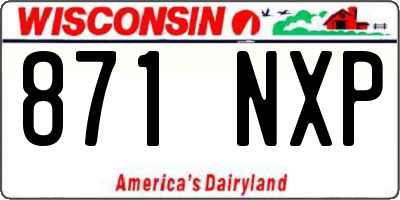 WI license plate 871NXP