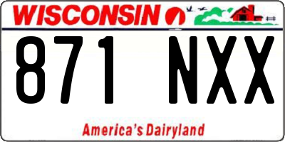 WI license plate 871NXX