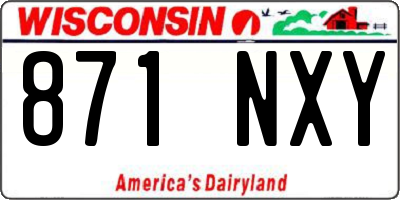 WI license plate 871NXY
