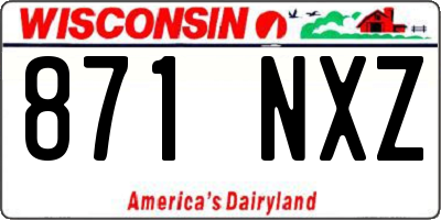 WI license plate 871NXZ