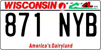 WI license plate 871NYB
