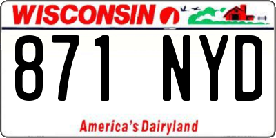 WI license plate 871NYD