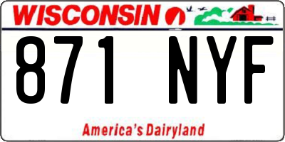 WI license plate 871NYF
