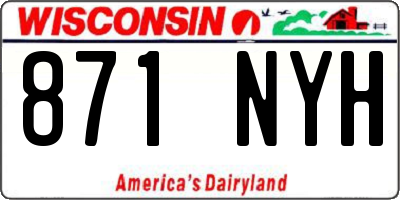 WI license plate 871NYH