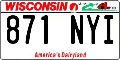 WI license plate 871NYI