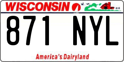 WI license plate 871NYL
