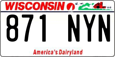 WI license plate 871NYN