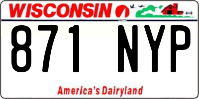WI license plate 871NYP