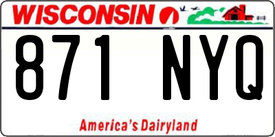 WI license plate 871NYQ
