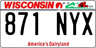WI license plate 871NYX