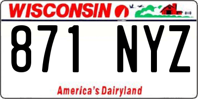 WI license plate 871NYZ