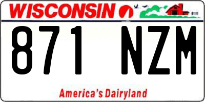 WI license plate 871NZM