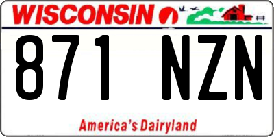WI license plate 871NZN