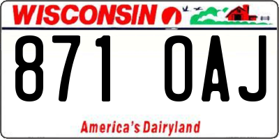 WI license plate 871OAJ
